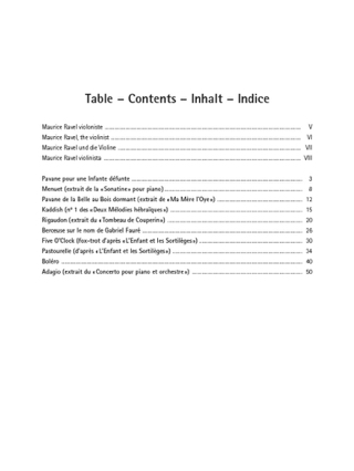 Recueil pour Violon - Volume 1 - RAVEL - Partition - Violon
